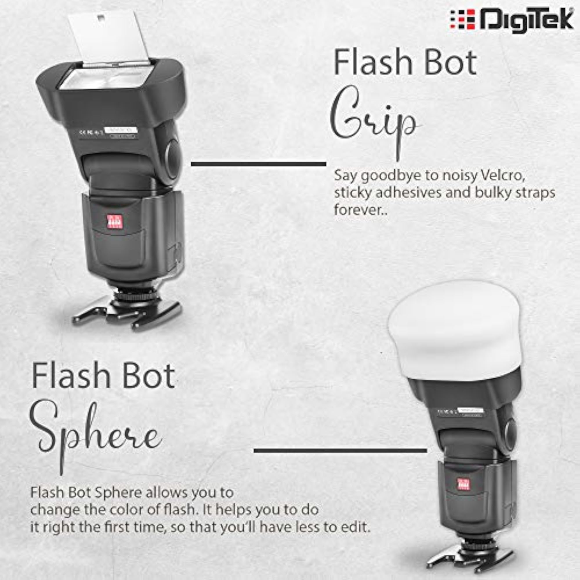 Professional Speedlight Flash Bot & Modifier Kit for Photography